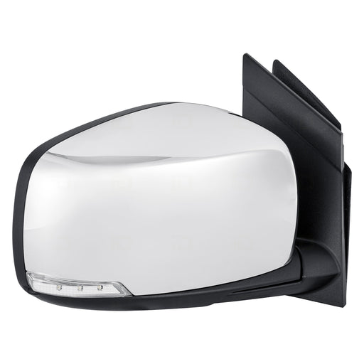 2008-2016 Chrysler Town & Country/Dodge Grand Caravan Passenger Side Door Mirror Power Heated Pwr-Folding W/O Blind Spot Detection W/Signal Lamp Chrome Assembly - CH1321386-Partify-Painted-Replacement-Body-Parts