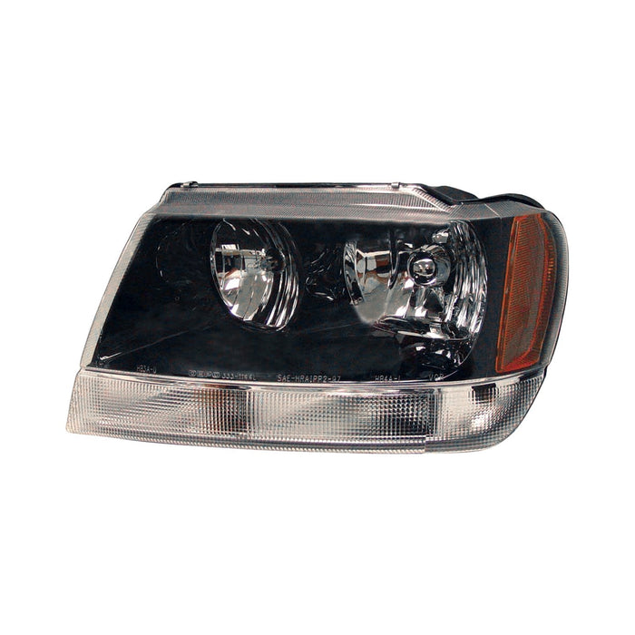 2002-2004 Jeep Grand Cherokee Laredo/Sport Driver Side Headlight Assembly W/O Headlamp Leveling From 1-02 - CH2502138-Partify-Painted-Replacement-Body-Parts