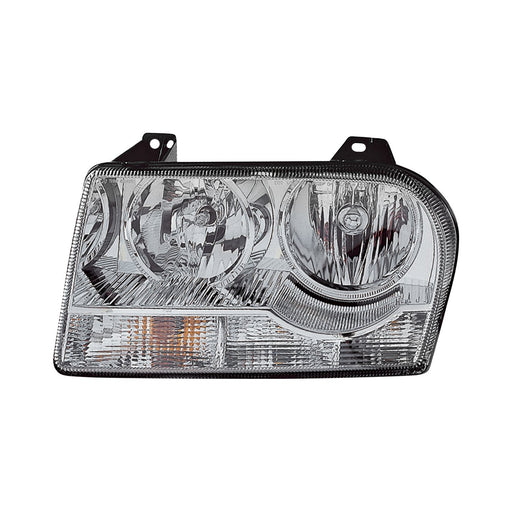 2009-2010 Chrysler 300 Driver Side Headlight Assembly Halogen W/O Delay Option W/Bulb Composite 2.7L V6/3.5L V6 - CH2502218-Partify-Painted-Replacement-Body-Parts