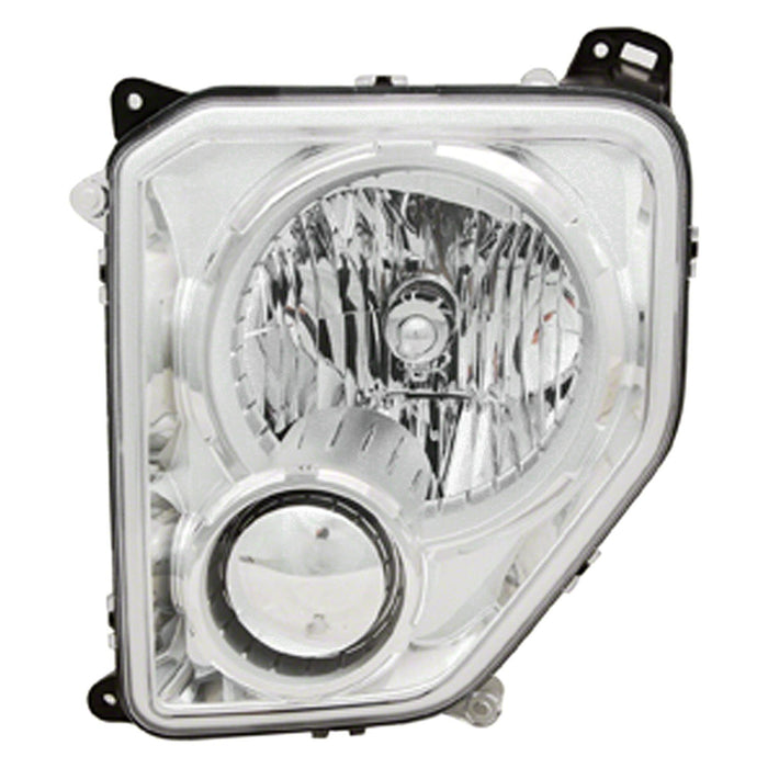 2008-2012 Jeep Liberty Driver Side Headlight Assembly W/O Fog Lamps Oval Bulb Shield Composite - CH2502221-Partify-Painted-Replacement-Body-Parts