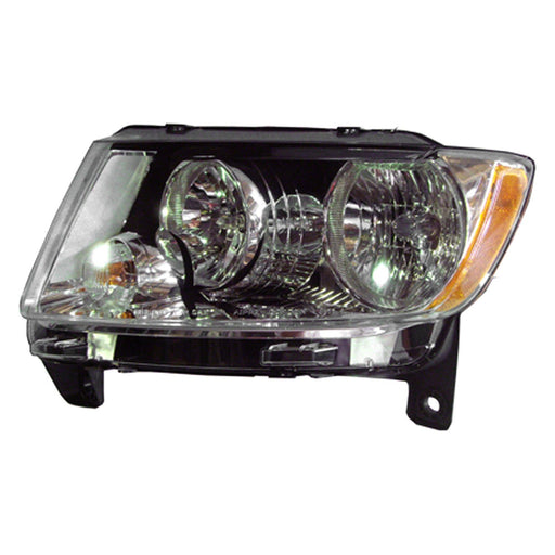 2011-2013 Jeep Grand Cherokee Driver Side Headlight Assembly Halogen Composite - CH2502224-Partify-Painted-Replacement-Body-Parts