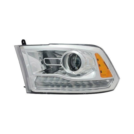 2013-2015 Ram 1500/2500/3500 Driver Side Headlight Assembly Halogen Projector Type To 12-14-14 Chrome Bezel Composite - CH2502244-Partify-Painted-Replacement-Body-Parts