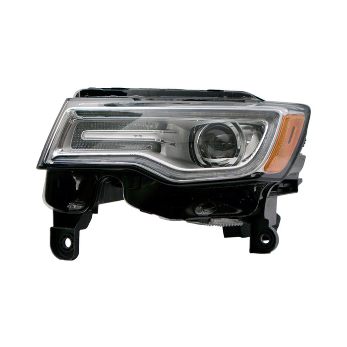 2014-2015 Jeep Grand Cherokee Laredo/Limited/Overland/Summit Driver Side Headlight Assembly Hid W/O Adaptive Headlamps Projector Type Composite - CH2502252-Partify-Painted-Replacement-Body-Parts