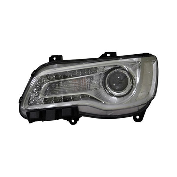 2015-2017 Chrysler 300 Driver Side Headlight Assembly Halogen Chrome Bezel Composite - CH2502268-Partify-Painted-Replacement-Body-Parts