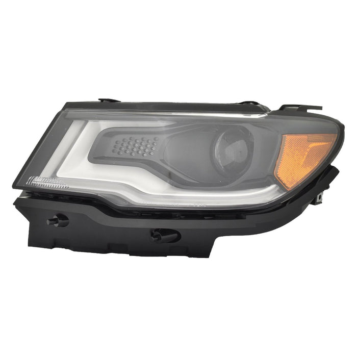 2019-2021 Jeep Compass Driver Side Headlight Assembly New Hid W/Led Daytime Running Lamps Composite - CH2502333-Partify-Painted-Replacement-Body-Parts