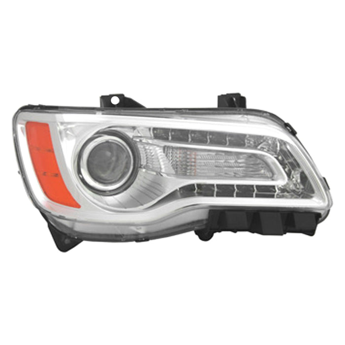 2011-2014 Chrysler 300 Passenger Side Headlight Assembly Halogen Chrome Bezel Composite Sedan - CH2503231-Partify-Painted-Replacement-Body-Parts