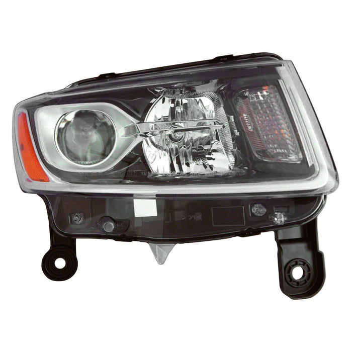 2014-2016 Jeep Grand Cherokee Passenger Side Headlight Assembly Halogen Standard Type Chrome Composite - CH2503247-Partify-Painted-Replacement-Body-Parts