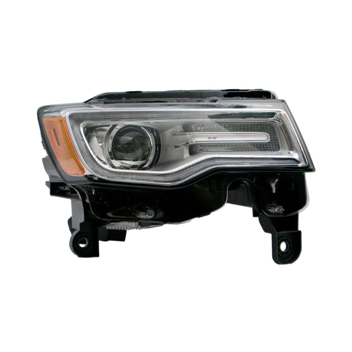 2014-2015 Jeep Grand Cherokee Laredo/Limited/Overland/Summit Passenger Side Headlight Assembly Hid W/O Adaptive Headlamps Projector Type Composite - CH2503252-Partify-Painted-Replacement-Body-Parts