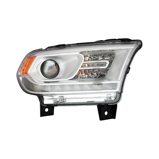 2016-2020 Dodge Durango Passenger Side Headlight Assembly Halogen W/Drl Chrome Trim Composite - CH2503306-Partify-Painted-Replacement-Body-Parts