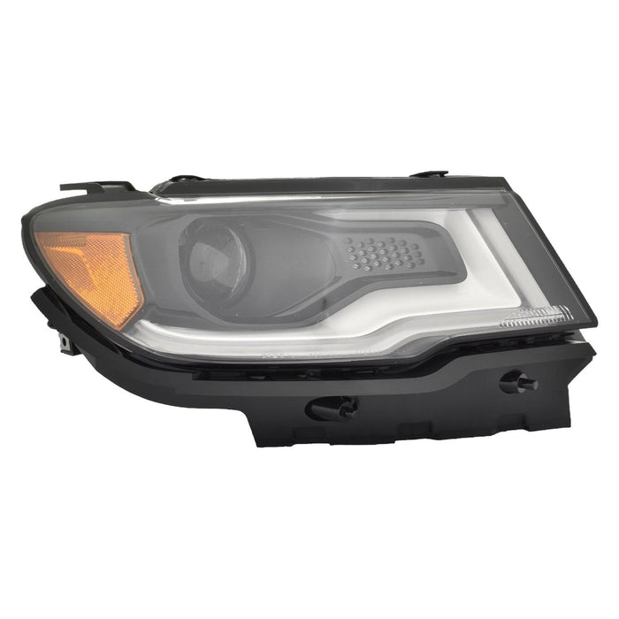 2019-2021 Jeep Compass Passenger Side Headlight Assembly New Hid W/Led Daytime Running Lamps Composite - CH2503333-Partify-Painted-Replacement-Body-Parts