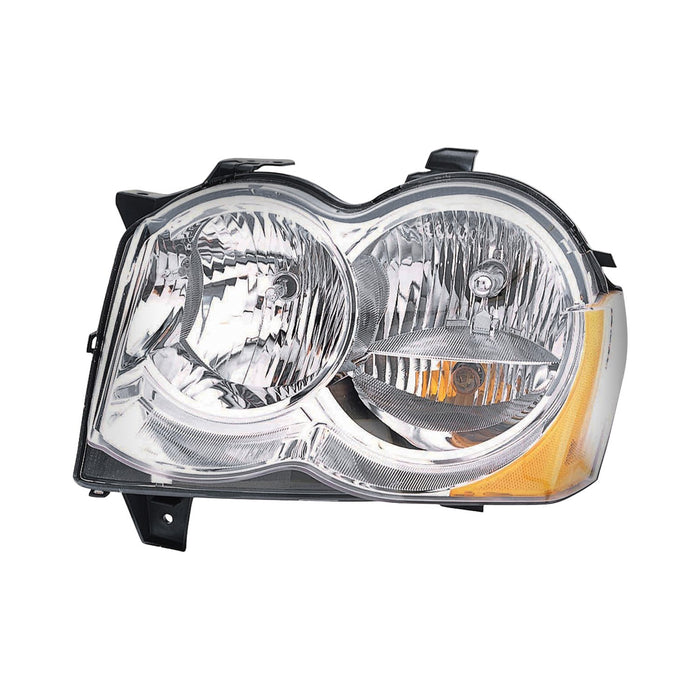 2008-2010 Jeep Grand Cherokee Driver Side Headlight Lens Housing Halogen - CH2518131-Partify-Painted-Replacement-Body-Parts
