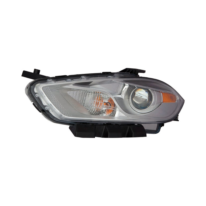2013-2015 Dodge Dart Driver Side Headlight Lens Housing Halogen Chrome Trim - CH2518143-Partify-Painted-Replacement-Body-Parts