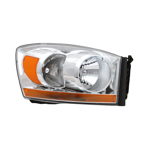 2006 Dodge Ram 1500/2500/3500 Passenger Side Headlight Lens Housing R1500 Mega Cab Extended Crew Cab Pickup - CH2519114-Partify-Painted-Replacement-Body-Parts