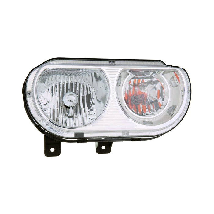 2008-2014 Dodge Challenger Passenger Side Headlight Lens Housing Halogen - CH2519137-Partify-Painted-Replacement-Body-Parts