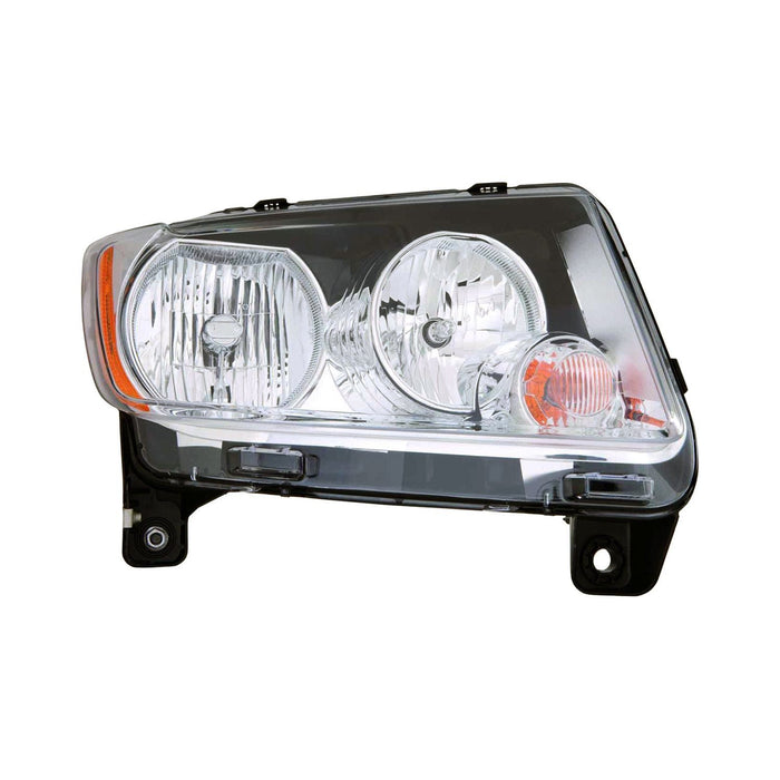 2011-2013 Jeep Compass Passenger Side Headlight Lens Housing - CH2519139-Partify-Painted-Replacement-Body-Parts
