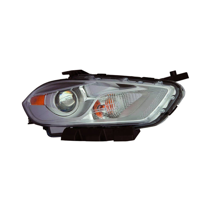 2013-2015 Dodge Dart Passenger Side Headlight Lens Housing Halogen Chrome Trim - CH2519143-Partify-Painted-Replacement-Body-Parts