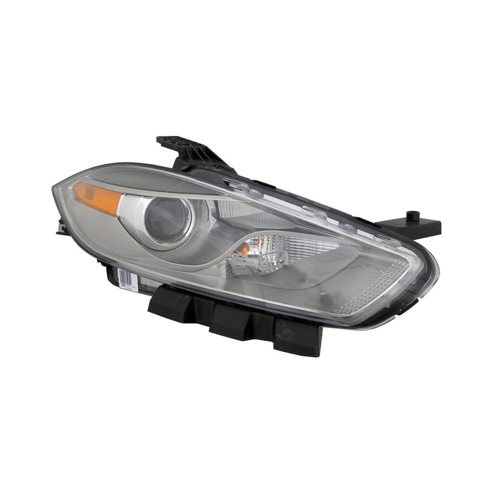 2013-2016 Dodge Dart Passenger Side Headlight Lens Housing Xenon Chrome Trim - CH2519144-Partify-Painted-Replacement-Body-Parts