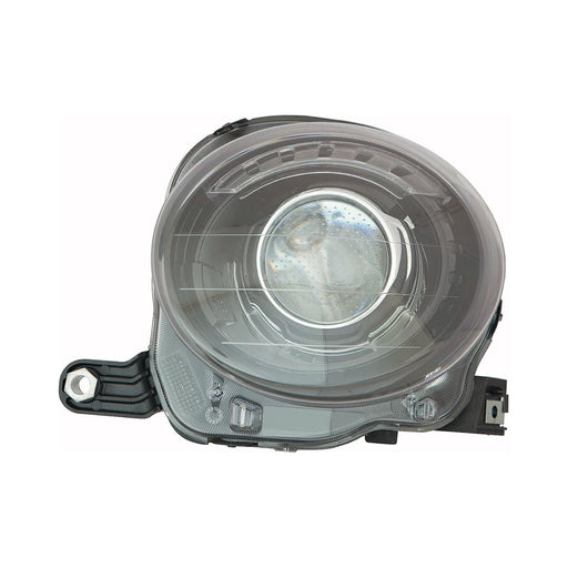 2012-2019 Fiat 500 Driver Side Headlight Assembly Projector Type W/ Bezel W/Chrome Trim Composite - FI2502101-Partify-Painted-Replacement-Body-Parts
