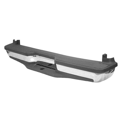1995-1997 Ford Explorer Rear Bumper Assembly Includes Pads/Brackets/Hardware/Lic. Lamp Bright W/Gray Pads W/O Bu Sens. - FO1101136-Partify-Painted-Replacement-Body-Parts