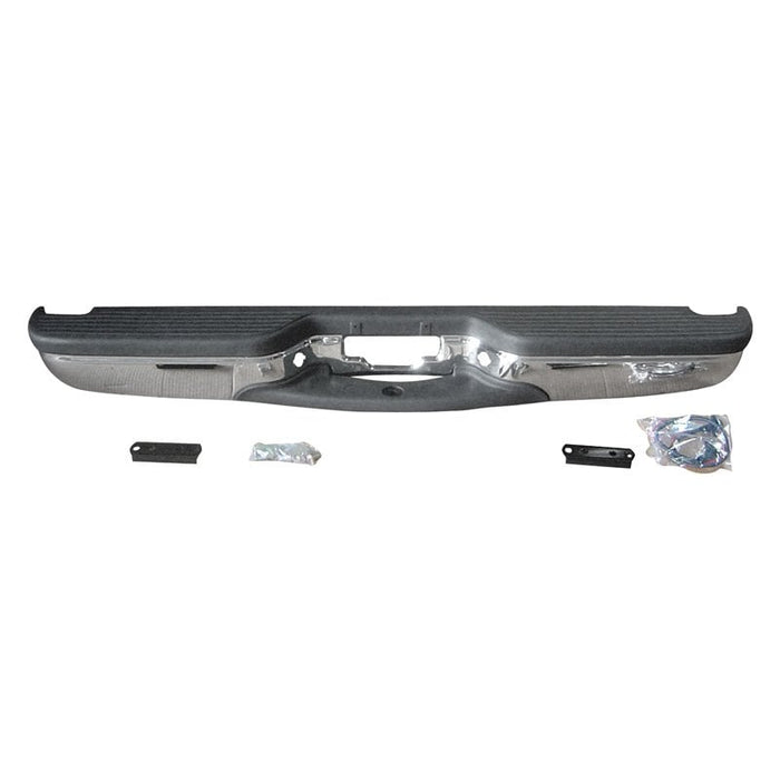 2000-2005 Ford Excursion Rear Bumper Assembly W/O Proximity Sensor Bright - FO1103107-Partify-Painted-Replacement-Body-Parts