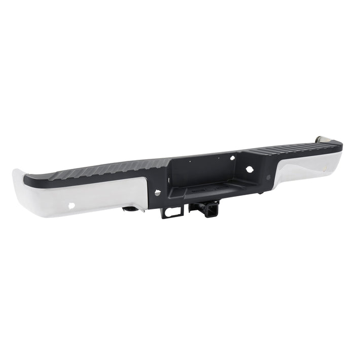 2009-2014 Ford F-150 Rear Bumper Assembly W/O Sensors W/Towing Base Pyld W/Lic Lamps Chrome - FO1103162-Partify-Painted-Replacement-Body-Parts