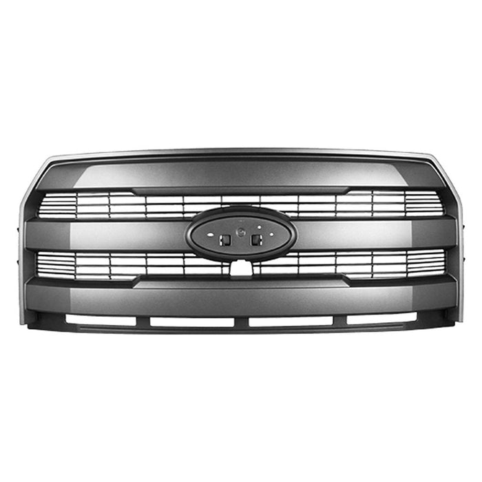 2015-2017 Ford F-150 Grille W/Front View Camera Body Color Grille/Bars Assembly Crew Cab Pickup/Extended Cab Pickup - FO1200606-Partify-Painted-Replacement-Body-Parts
