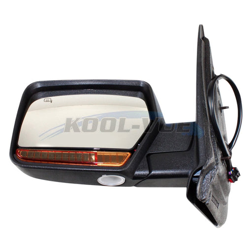 2009-2010 Lincoln Navigator Driver Side Door Mirror Power Heated Pwr Folding W/Memory W/Puddle Lamp W/Signal Lamp Chrome Assembly - FO1320392-Partify-Painted-Replacement-Body-Parts