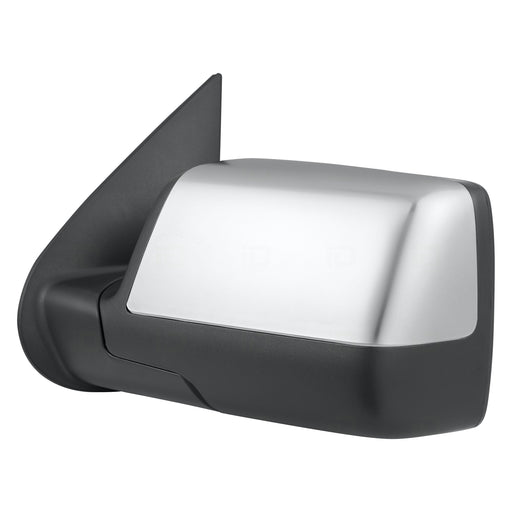 2006-2010 Ford Explorer/Explorer Sport Trac Driver Side Door Mirror Power Non-Heated W/Puddle Lamp W/Cover Aluminum Finish Assembly - FO1320472-Partify-Painted-Replacement-Body-Parts