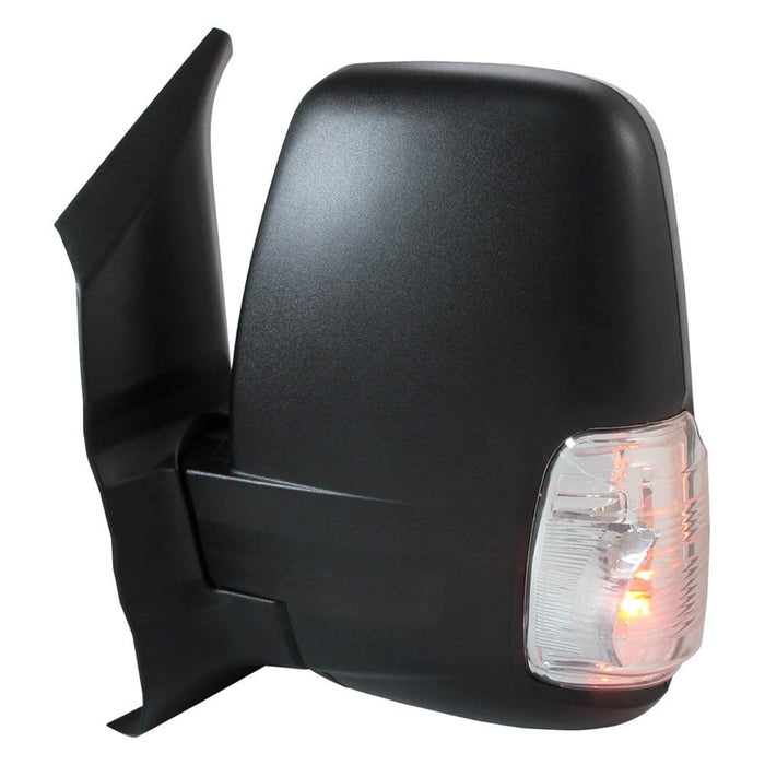 2018-2019 Ford Transit-150/Transit-250/Transit-350/Transit-350 HD Driver Side Door Mirror Power Heated Short Arm Medium/High Roof W/Cover Textured Assembly - FO1320602-Partify-Painted-Replacement-Body-Parts