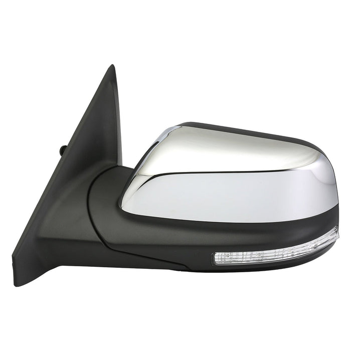 2016-2019 Ford Explorer Driver Side Door Mirror Satin Chrome From 10-16-15 W/O Auto Dimming Assembly - FO1320618-Partify-Painted-Replacement-Body-Parts