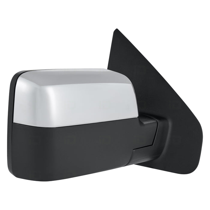 2007-2008 Ford F-150 Passenger Side Door Mirror Power Heated W/Signal Lamp W/O Puddle Lamp Chrome Assembly - FO1321357-Partify-Painted-Replacement-Body-Parts