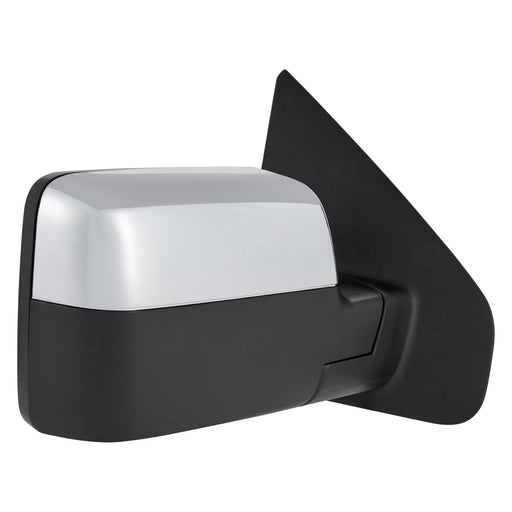 2007-2008 Ford F-150 Passenger Side Door Mirror Power Heated W/Signal Lamp W/O Puddle Lamp Chrome Assembly - FO1321357-Partify-Painted-Replacement-Body-Parts