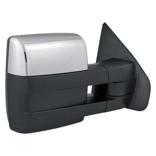 2008-2014 Ford F-150 Passenger Side Door Mirror Trailer Tow Type Power Heated W/Memory W/Signal W/Puddle Lamp Chrome Assembly - FO1321388-Partify-Painted-Replacement-Body-Parts