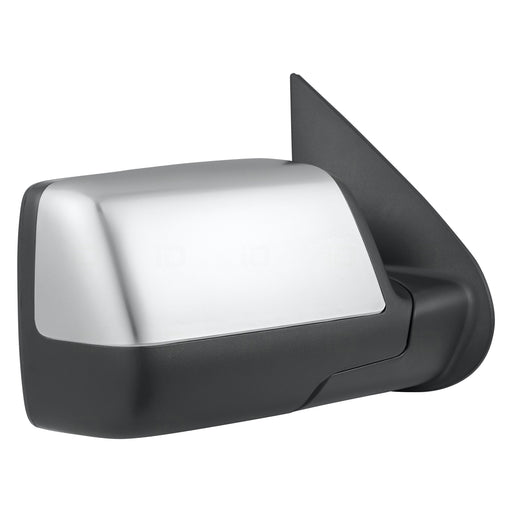 2006-2010 Ford Explorer/Explorer Sport Trac Passenger Side Door Mirror Power Non-Heated W/Puddle Lamp W/Cover Aluminum Finish Assembly - FO1321472-Partify-Painted-Replacement-Body-Parts