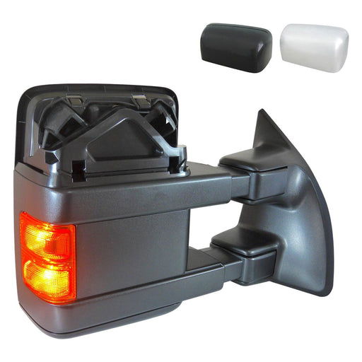 2011-2012 Ford F-250 Super Duty/F-350 Super Duty Passenger Side Door Mirror Pwr Telescoping Pwr-Folding W/Memory W/Chrome & Covers Assembly - FO1321494-Partify-Painted-Replacement-Body-Parts