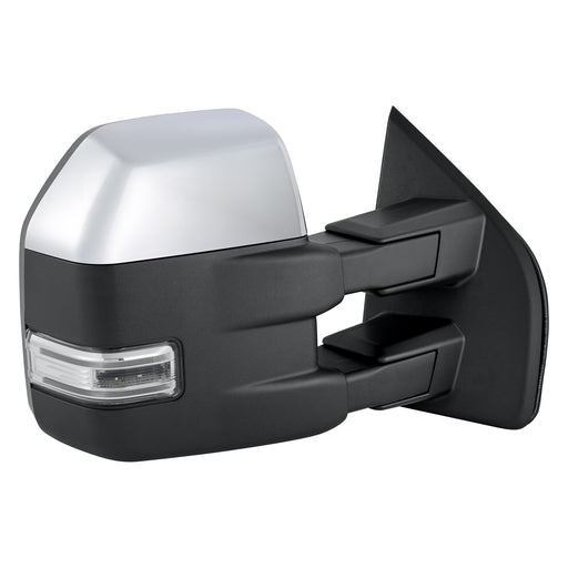 2015-2018 Ford F-150 Passenger Side Door Mirror Tt Type Power Dual Sail Telescopic W/O Blis Chrome Assembly - FO1321518-Partify-Painted-Replacement-Body-Parts