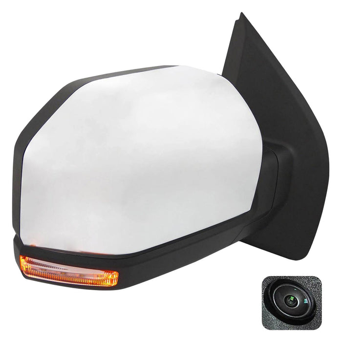 2015-2018 Ford F-150 Passenger Side Door Mirror Standard Heated W/Blis W/Side View Camera Chrome - FO1321575-Partify-Painted-Replacement-Body-Parts