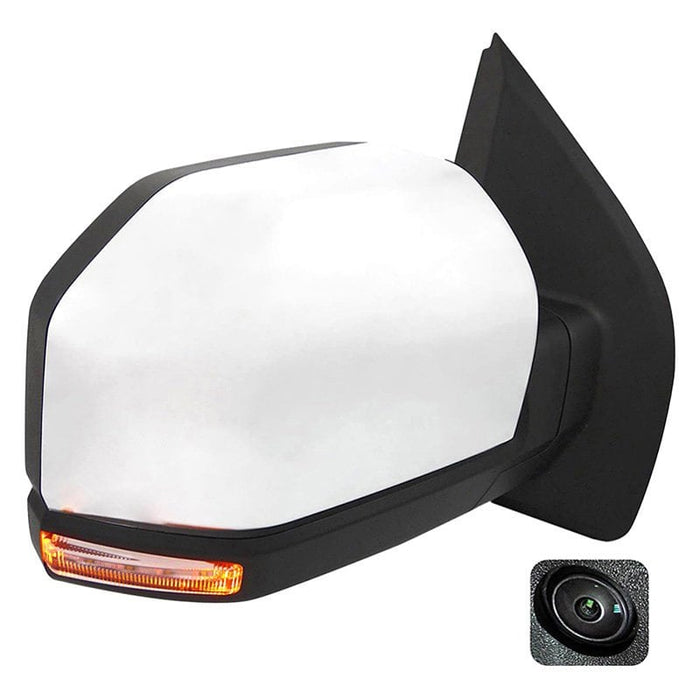 2018 Ford F-150 Passenger Side Door Mirror Standard W/Side View Camera W/Blis W/Spot Lamp Chrome Assembly - FO1321594-Partify-Painted-Replacement-Body-Parts