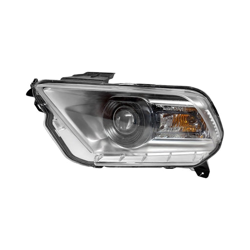 2010-2012 Ford Mustang Base/Shelby GT500 Driver Side Headlight Assembly Bi-Xenon Composite - FO2502279-Partify-Painted-Replacement-Body-Parts
