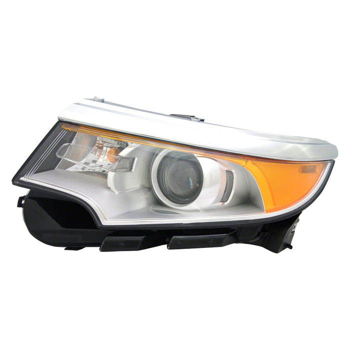 2011-2014 Ford Edge Sport Driver Side Headlight Assembly Halogen Composite - FO2502292-Partify-Painted-Replacement-Body-Parts