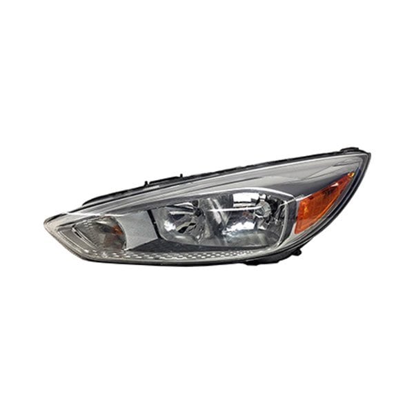 2015-2018 Ford Focus Driver Side Headlight Assembly Halogen Aluminum Bezel W/O Signature Lighting Bulb Drl Composite - FO2502339-Partify-Painted-Replacement-Body-Parts