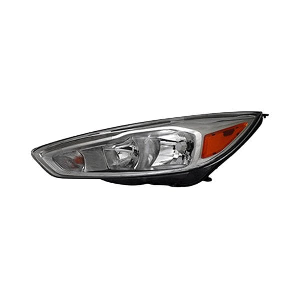2015-2018 Ford Focus Driver Side Headlight Assembly Halogen Aluminum Bezel W/Signature Lighting Led Drl Composite - FO2502340-Partify-Painted-Replacement-Body-Parts