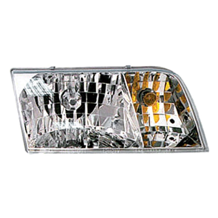 1998-2002 Ford Crown Victoria Passenger Side Headlight Assembly W/O Bulbs Or Sockets Original Lens Design Composite - FO2503146-Partify-Painted-Replacement-Body-Parts