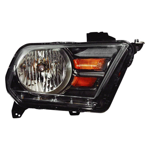 2010-2014 Ford Mustang Base Passenger Side Headlight Assembly Halogen Composite - FO2503281-Partify-Painted-Replacement-Body-Parts