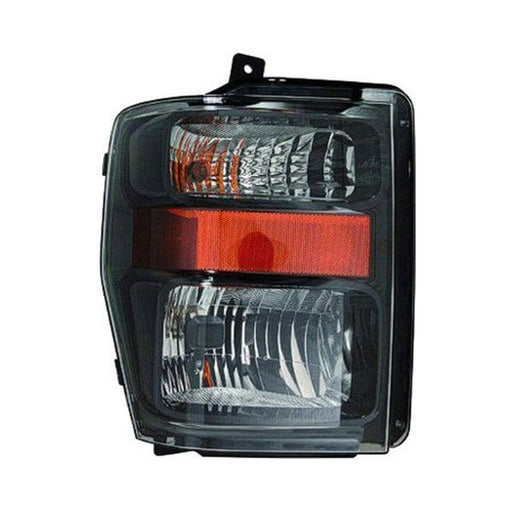 2008-2010 Ford F-250 Super Duty/F-350 Super Duty Harley-Davidson Edition Passenger Side Headlight Assembly Aero Style Composite - FO2503285-Partify-Painted-Replacement-Body-Parts