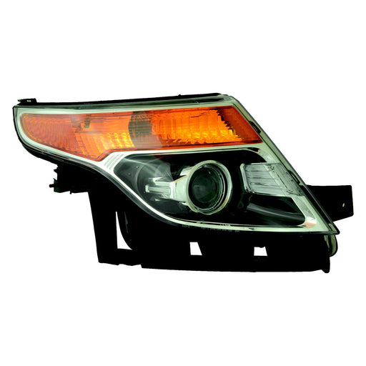2011-2015 Ford Explorer Passenger Side Headlight Assembly Halogen W/O Adjust From 1-21-11 Composite - FO2503301-Partify-Painted-Replacement-Body-Parts