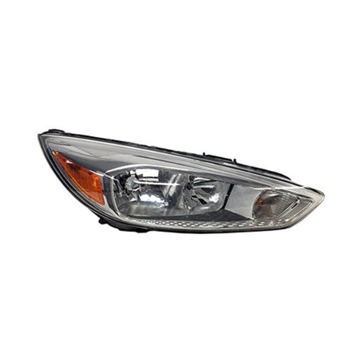 2015-2018 Ford Focus Passenger Side Headlight Assembly Halogen Aluminum Bezel W/O Signature Lighting Bulb Drl Composite - FO2503339-Partify-Painted-Replacement-Body-Parts