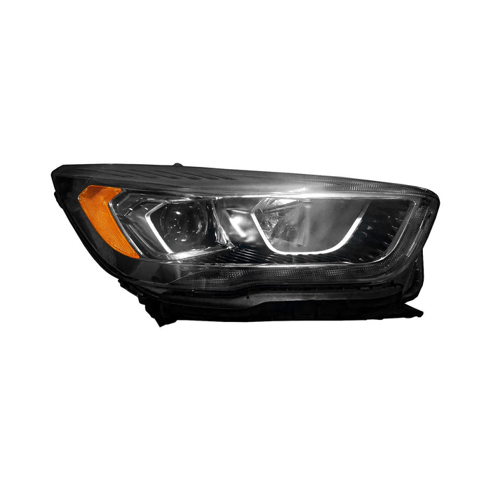 2017-2019 Ford Escape Passenger Side Headlight Assembly Halogen W/Signature Lamps W/O Bezel Composite - FO2503351-Partify-Painted-Replacement-Body-Parts