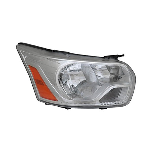 2016-2019 Ford Transit-150/Transit-250/Transit-350/Transit-350 HD Passenger Side Headlight Assembly From 9-2-15 W/Chrome Trim Composite - FO2503357-Partify-Painted-Replacement-Body-Parts