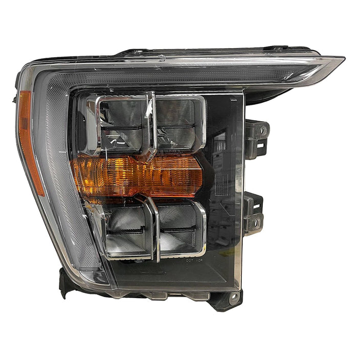 2021-2023 Ford F-150 Passenger Side Headlight Assembly Led Fixed W/O Appearance Pkg Composite - FO2503415-Partify-Painted-Replacement-Body-Parts